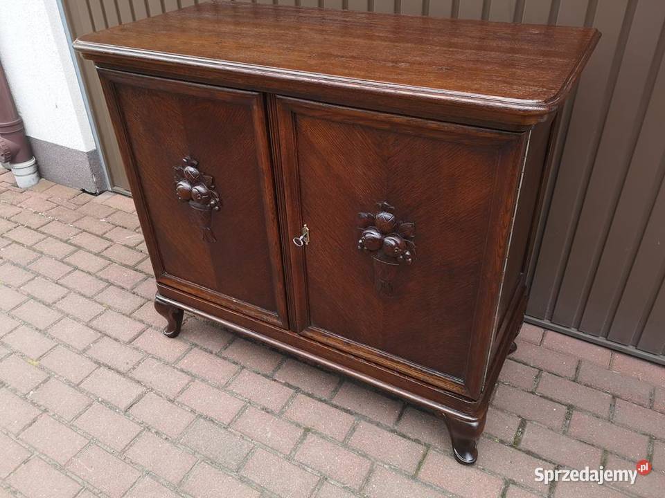 Komoda Pomocnik Dębowa Secesja Okazała Stara Swarzędz
