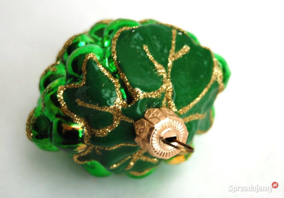 Bombka szklana ręcznie malowana zielone Lublin