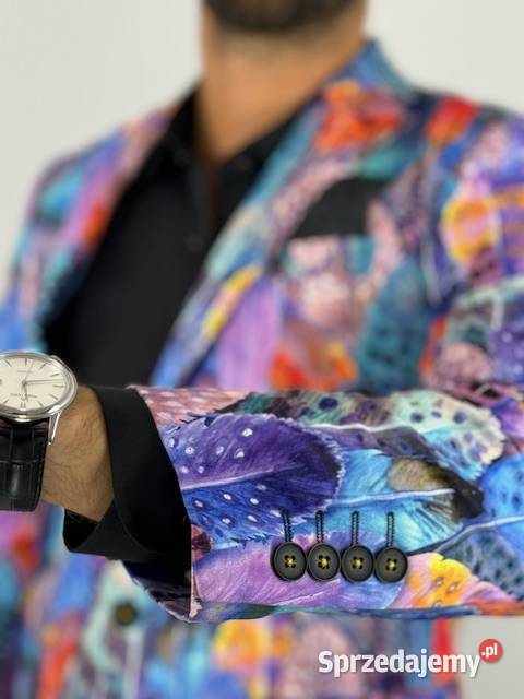 GIOVANNI PERA Marynarka męska D630 kolorowa w Ostrów Wielkopolski