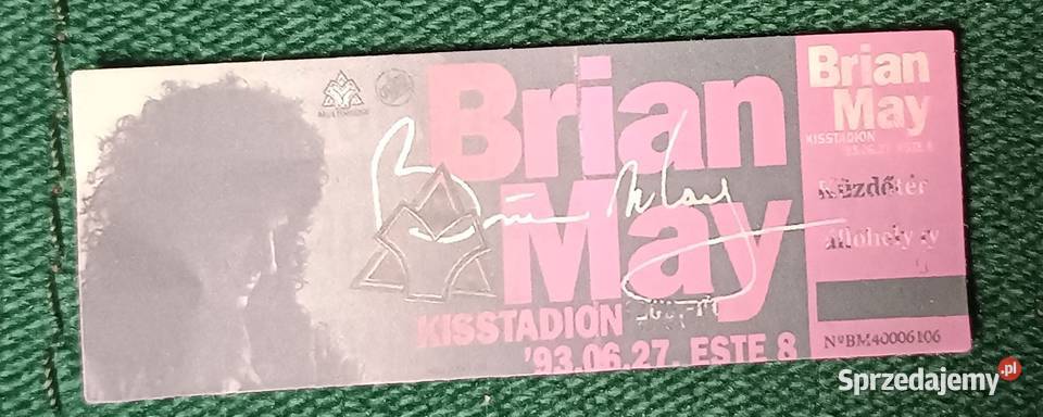 Brian May Kisstadion 1993 bilet naklejka sticker małopolskie Zbylitowska Góra
