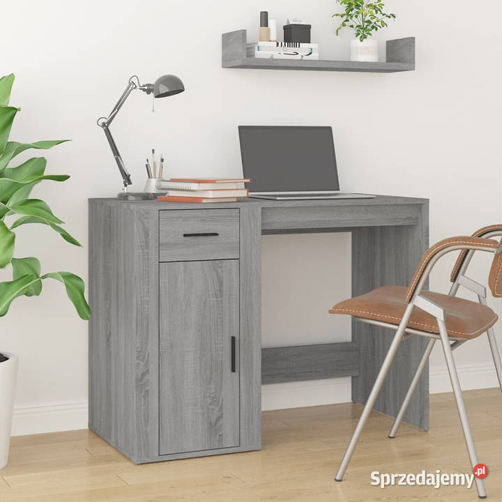 Biurko szary dąb sonoma 100x49x75 materiał