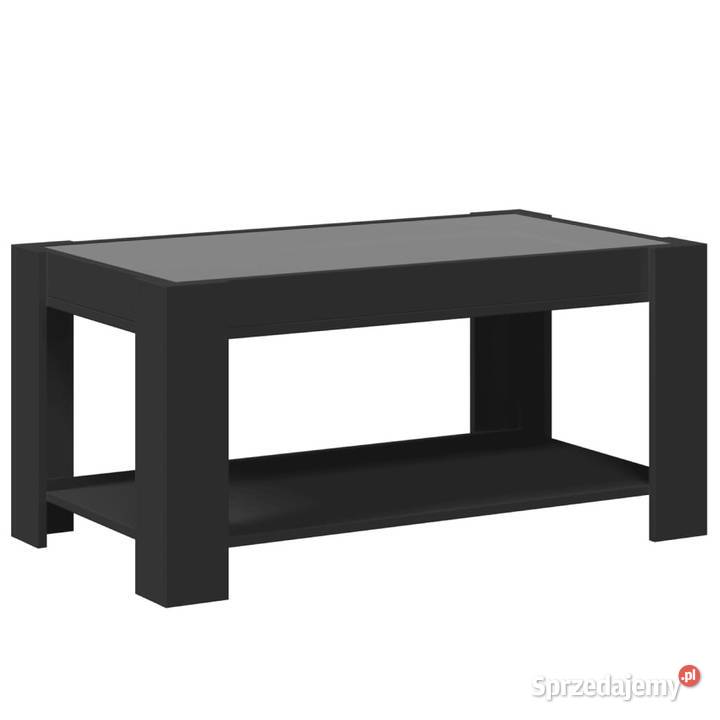 Stolik kawowy z LED czarny 93x53x45 materiał mazowieckie Warszawa