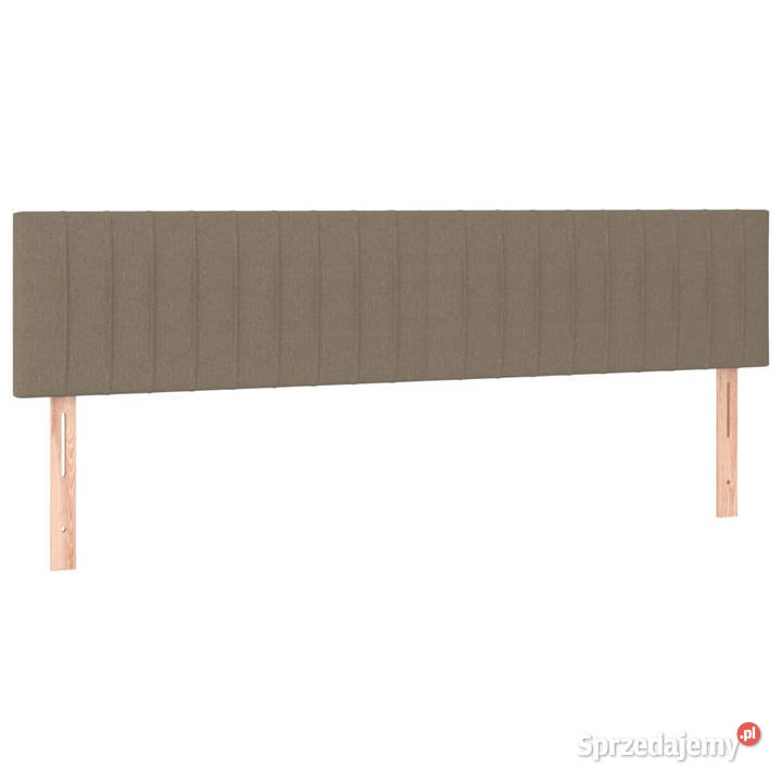 Łóżko kontynentalne z materacem taupe tkanina