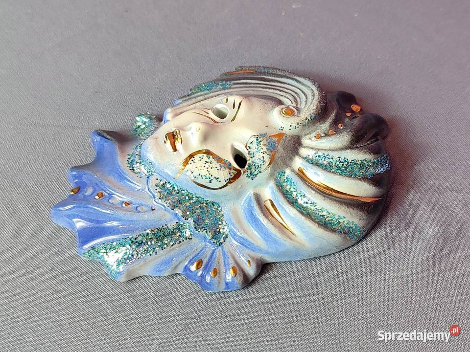 Maska wenecka ceramiczna do zawieszenia na Jasień
