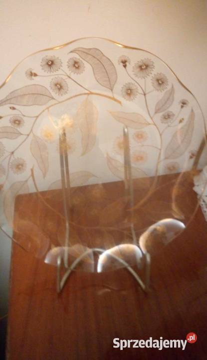 Talerz deserowy Prl Warszawa