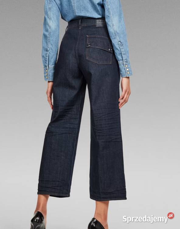 GSTAR RAW SPODNIE JEANSOWE Z SZEROKĄ NOGAWKĄ W27 Spodnie Kalisz