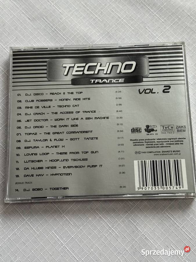 Techno Trance vol2plyta CD Muzyka Lublin