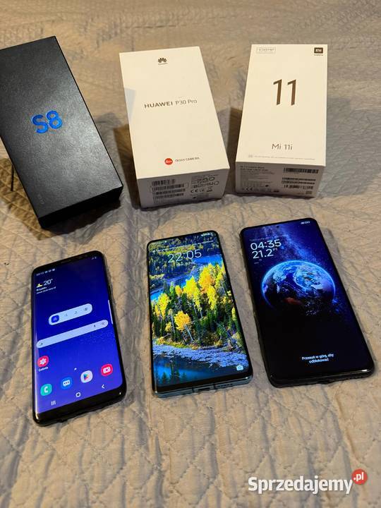 Zestaw 3 telefonów Huawei P30 Pro Xiaomi Mi11i Lublin