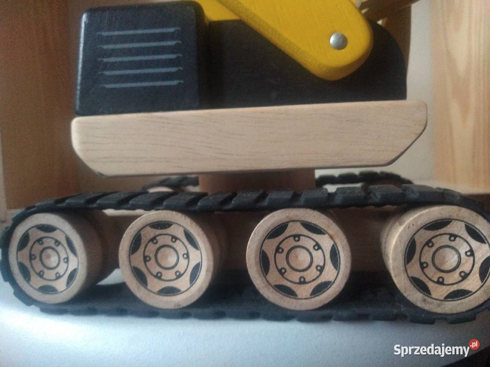 Zabawka drewniana koparka gąsienicowa PINTOY Łódź sprzedam