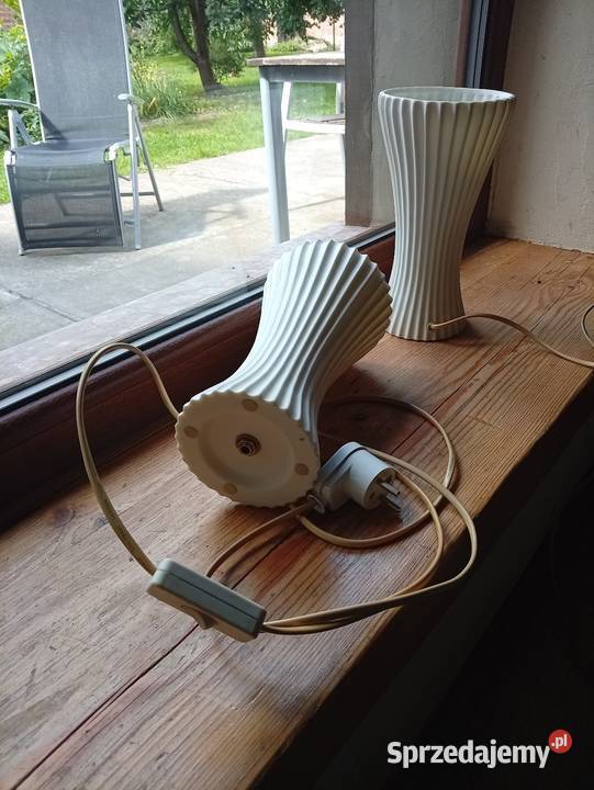 Dwie lampki nocne z biskwitu Prusim