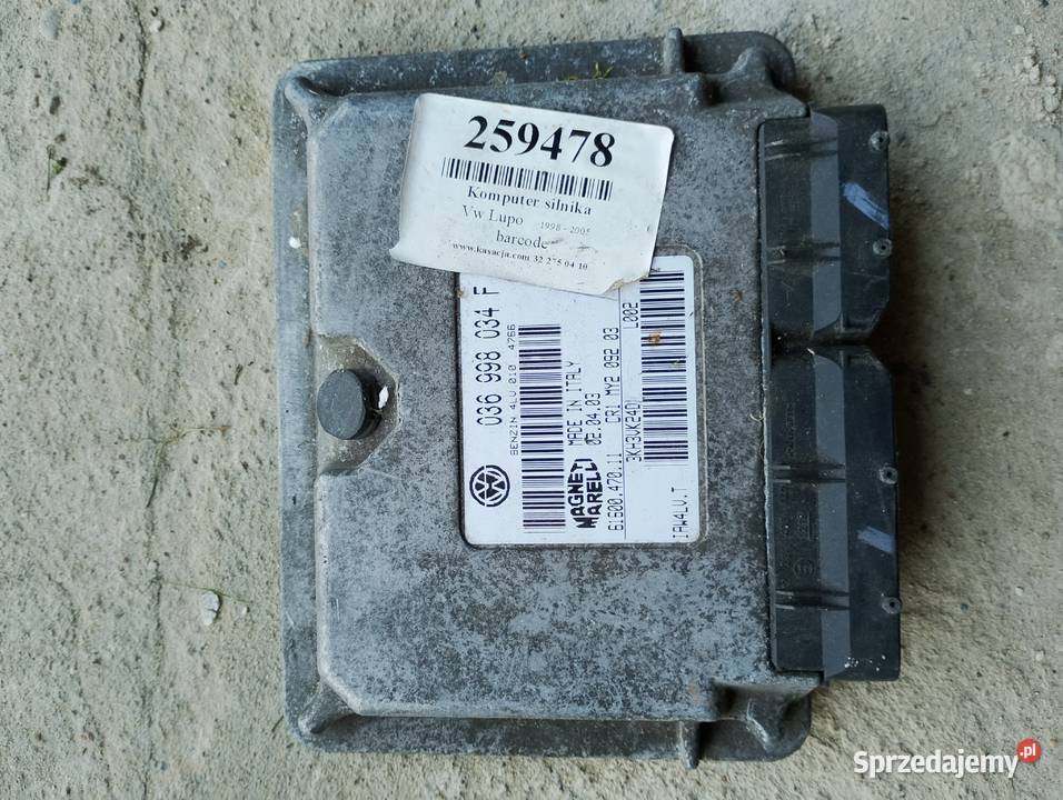Sterownik 036 998 034 F do VW Lupo Szczerców