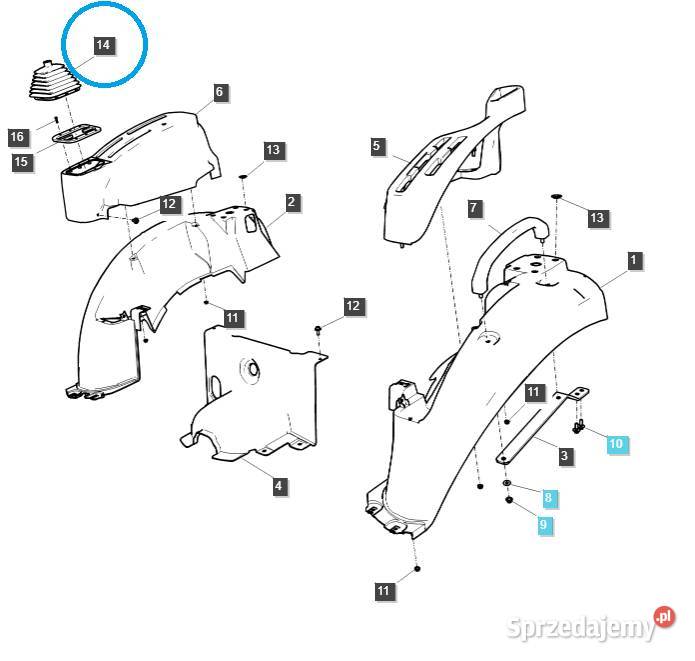 Osłona przeciw kurzowa mieszek TRG870 LS Tractor