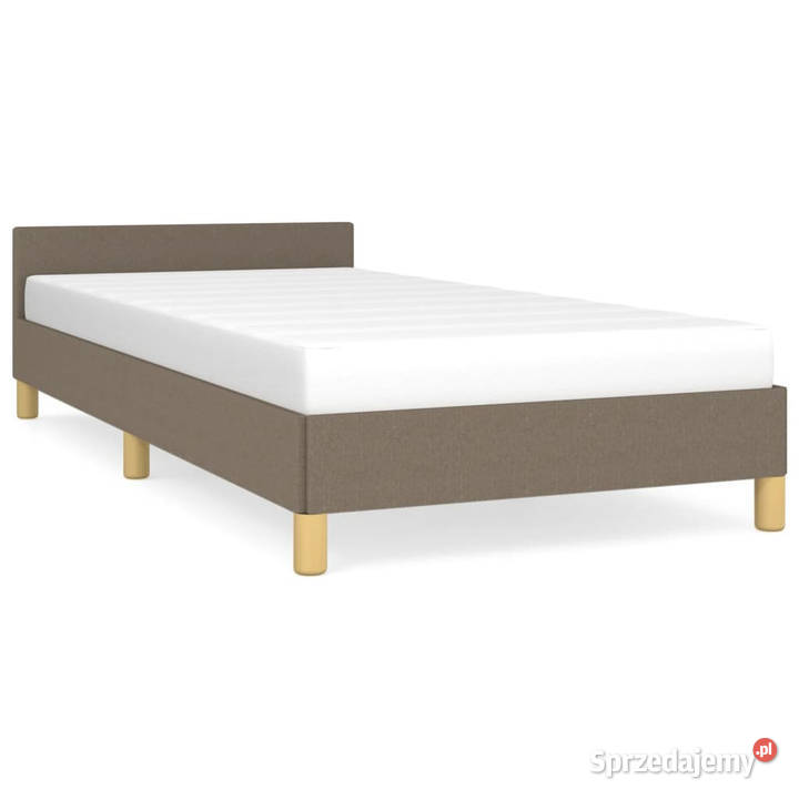 Rama łóżka z zagłówkiem bez materaca taupe 207cm Warszawa