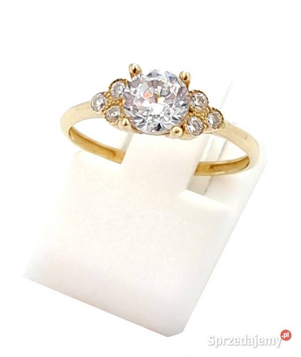 Pierścionek r12 Złoty pr333 z kamieniami Z384 złote Poznań