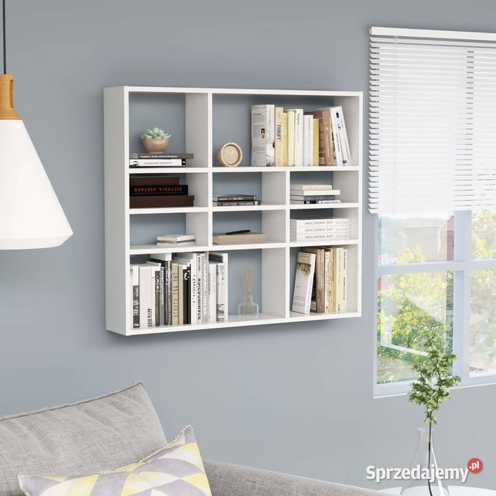 vidaXL Półka ścienna biała 90x16x78 SKU802939