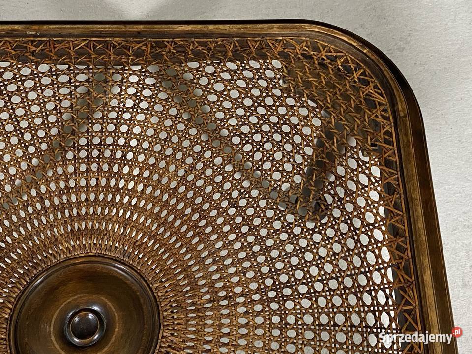 Stolik kawowy ludwikowski z rafią orzech Gryfice