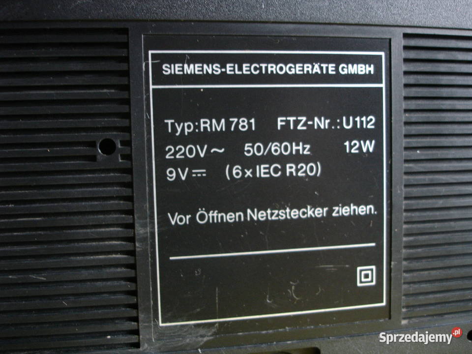 Radiomagnetofon SIEMENS CLUB RM781 lubuskie Zielona Góra