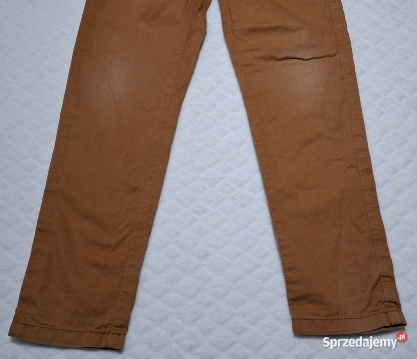 Spodnie chłopięce rurki eleganckie musztardowe Spodnie Czeladź sprzedam