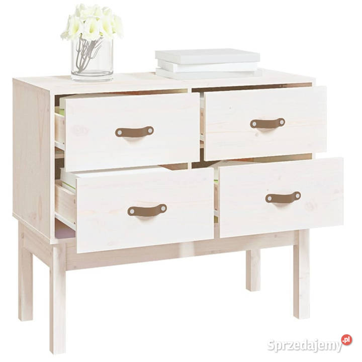 Komoda biały 90x40x78 lite drewno sosnowe Warszawa