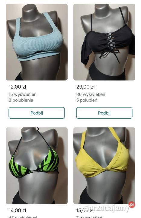 STROJE KĄPIELOWE TANKINI KOSZULKO MAJTKI BIKINI Piła