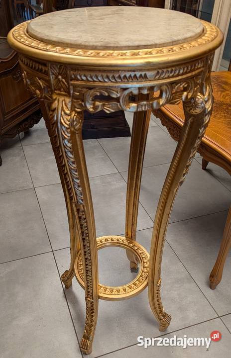 Piękny wysoki stolikkwietnik wys111 złotysklep