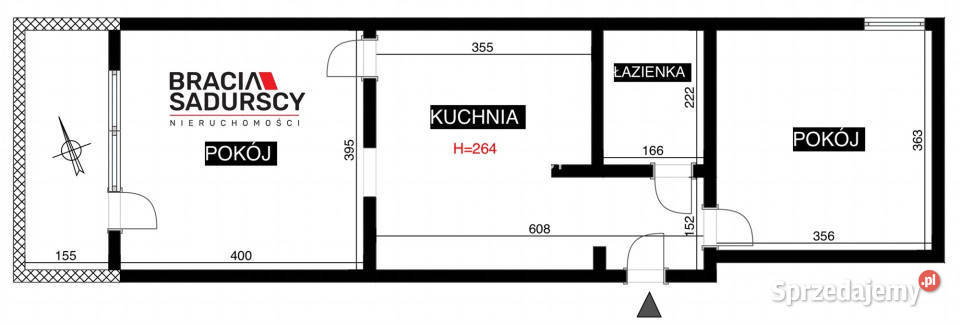 Mieszkanie Kraków 5132m2 2 pokoje 51.32m2