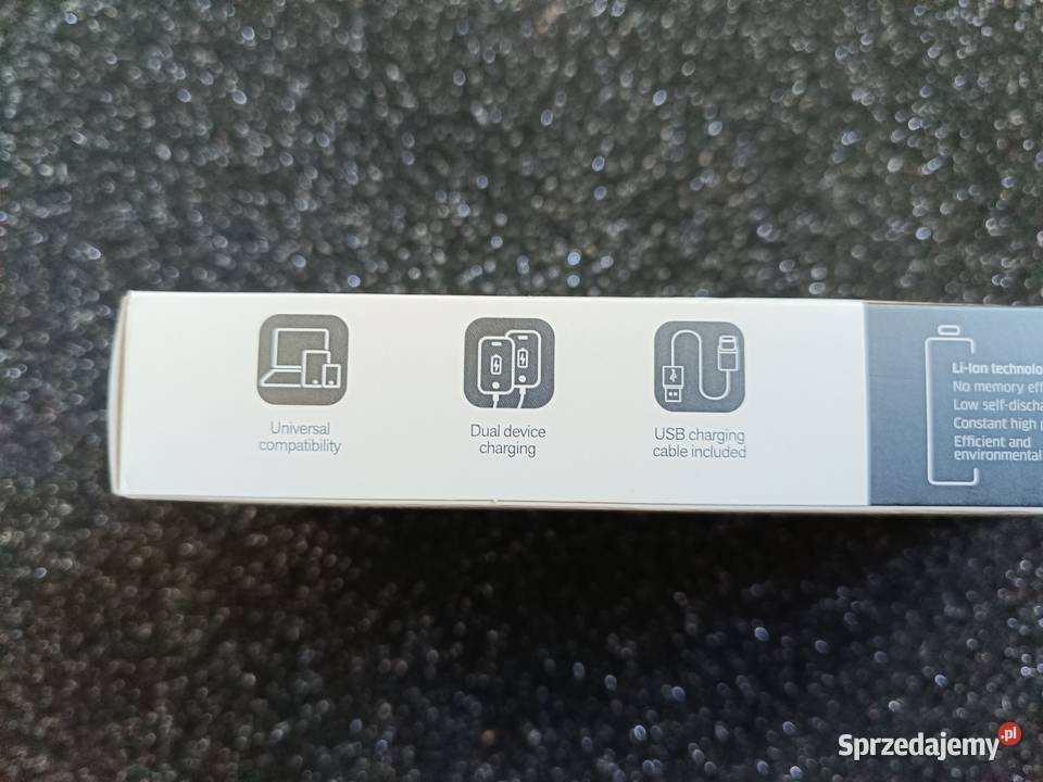 Powerbank 10000mAh szybkie ładowanie nowy czarny