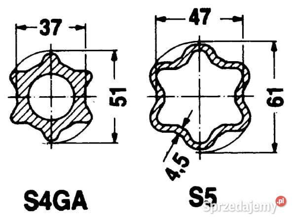Rura profilowana powlekana gwiazda S4GA wew 39 Kamionna