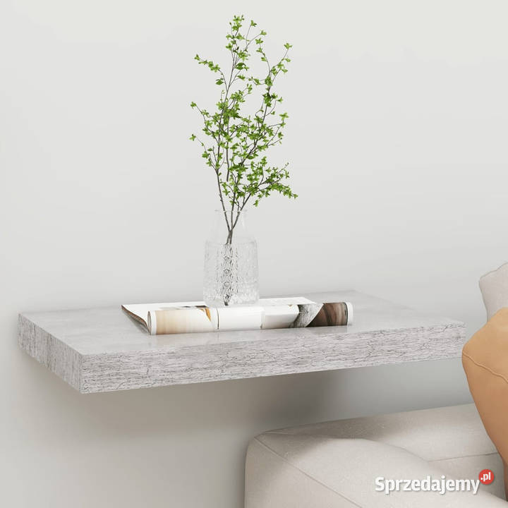 Półka ścienna szarość betonu 50x23x38 MDF Warszawa