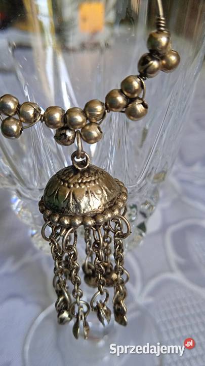 MAROKAŃSKIE BRZĘCZĄCE POSREBRZANE KOLCZYKI Piła