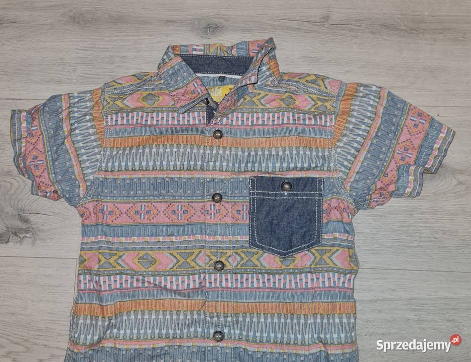 Zestaw chłopiec koszula szorty spodenki 122 Łódź