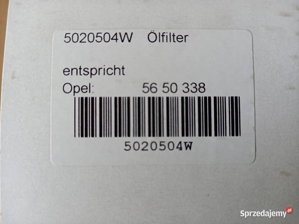 5650338 Filtr oleju Opel Vectra C Renault Espace Oleju Kraków