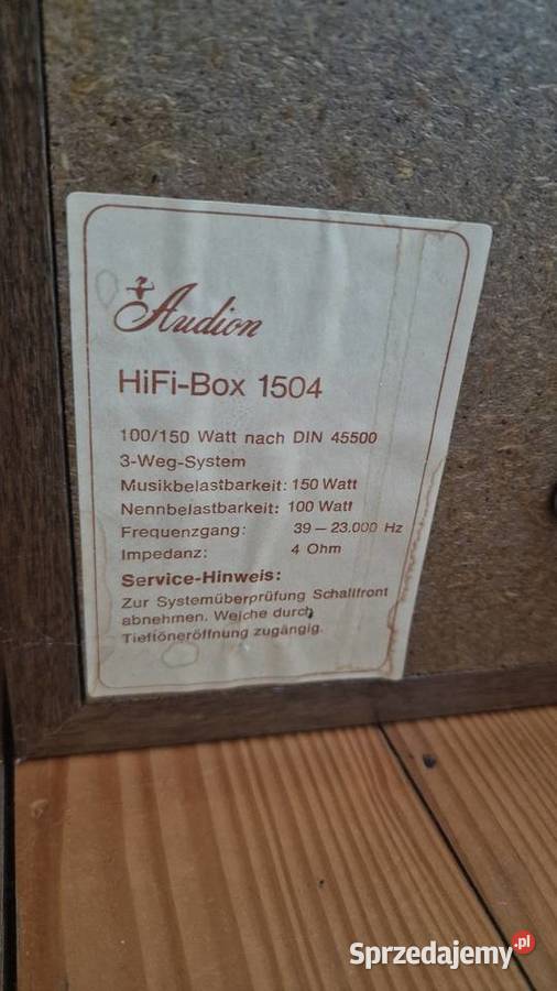 Głośniki stojące Kolumny podłogowe Audion HiFi podkarpackie Myscowa