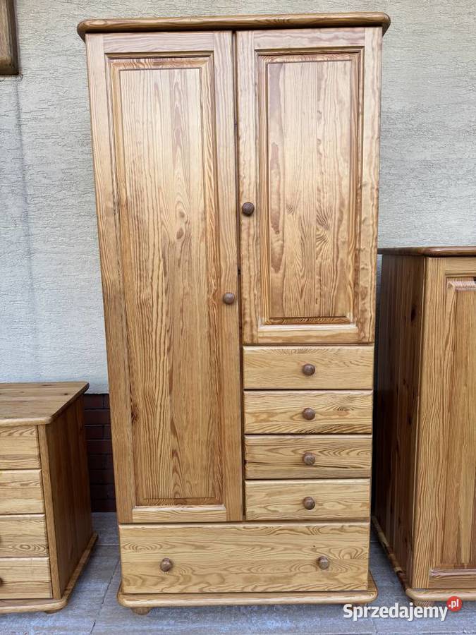 Szafa drewniana sosnowa 2 drzwiowa garderoba Garwolin
