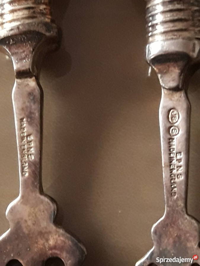 Antyczny zestaw srebro kość Anglia Antyki lubelskie Janów Lubelski