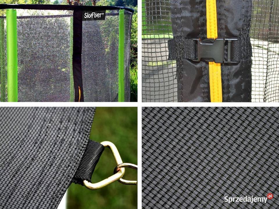 Trampolina ogrodowa SKYFLYER RING 2w1 487 16FT Dla Dziecka Wiśniowa
