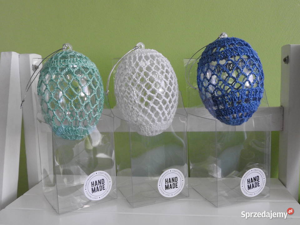 Jajko 1 dziergane na szydełku handmade dekoracja śląskie Bytom