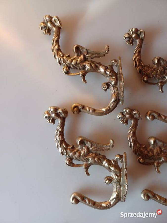 Stylowy masywny wieszak mosiężny wielkopolskie