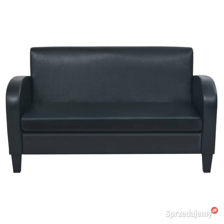 Sofa 2osobowa sztuczna skóra czarna WM245587 Warszawa