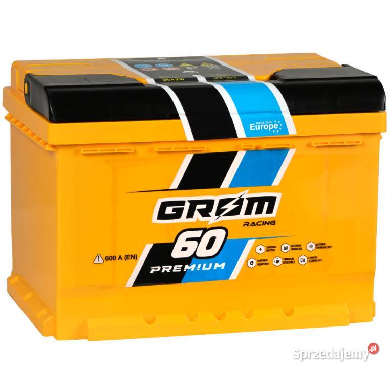 Akumulator 60Ah 600A EN Grom Racing PRAWY PLUS Starogard Gdański
