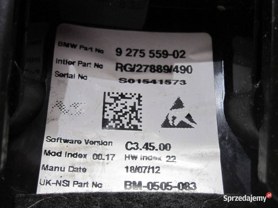 MINI COOPER II R56 12r zegar obrotomierz 9275559
