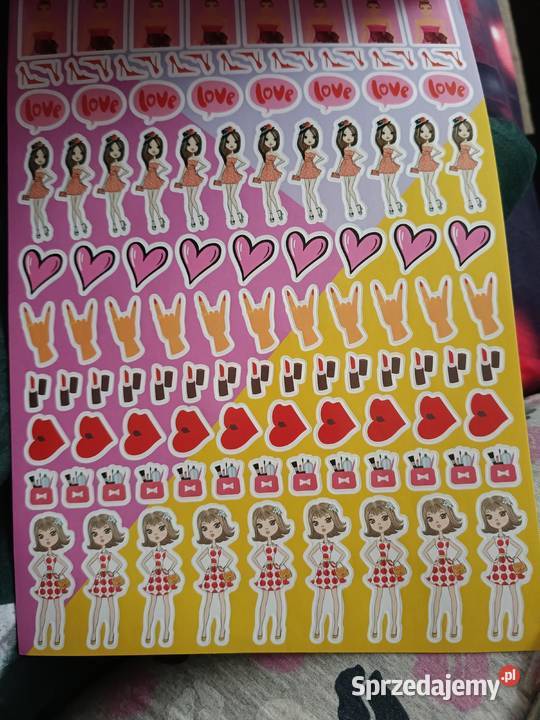 1000 sztuk naklejek dziewczynki Warszawa sprzedam