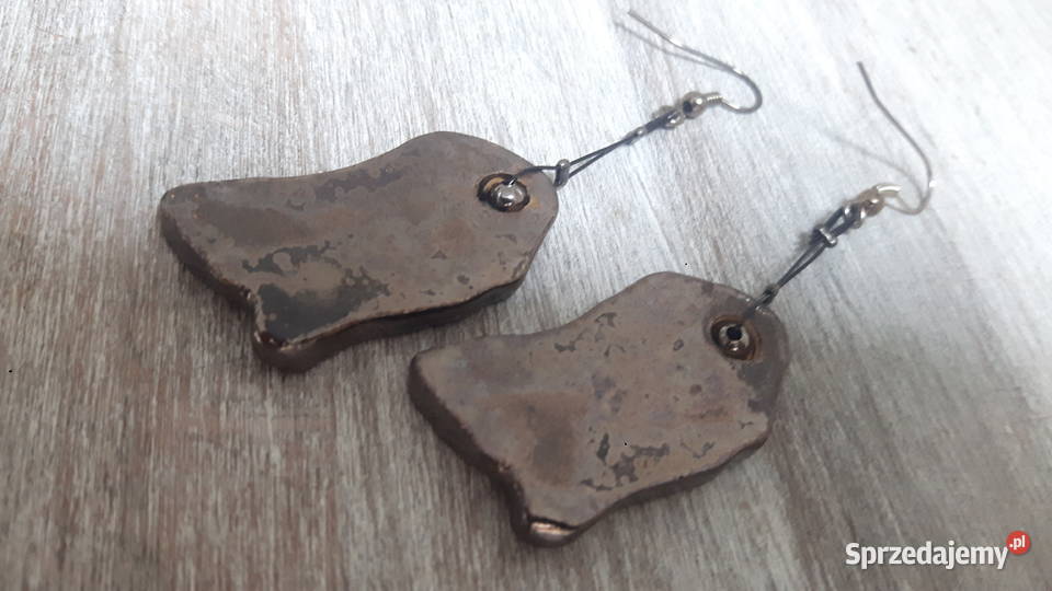 Kolczyki ceramiczne ręcznie wykonane Otwock