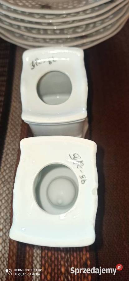 Świecznik biała porcelanareliefy ręcznie Gdańsk sprzedam