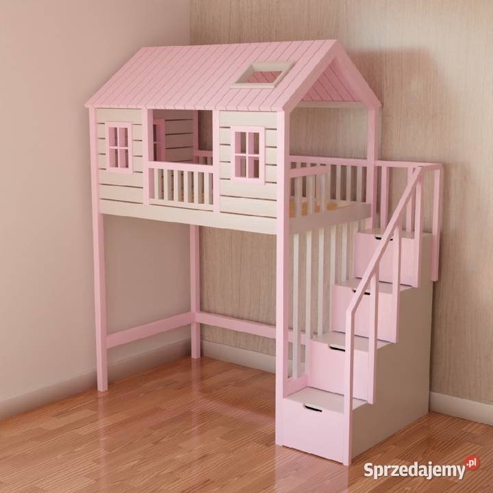 Łóżeczko pietrowe domek antresola RATY Łóżka Łódź