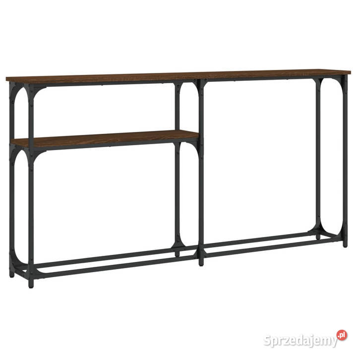 Stolik konsolowy brązowy dąb 145x225x75 WM834099 mazowieckie Warszawa sprzedam