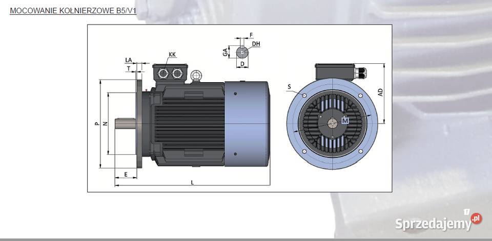 Silnik elektryczny OMT1 250M14 55KW 400690V IP55 Czarnylas sprzedam