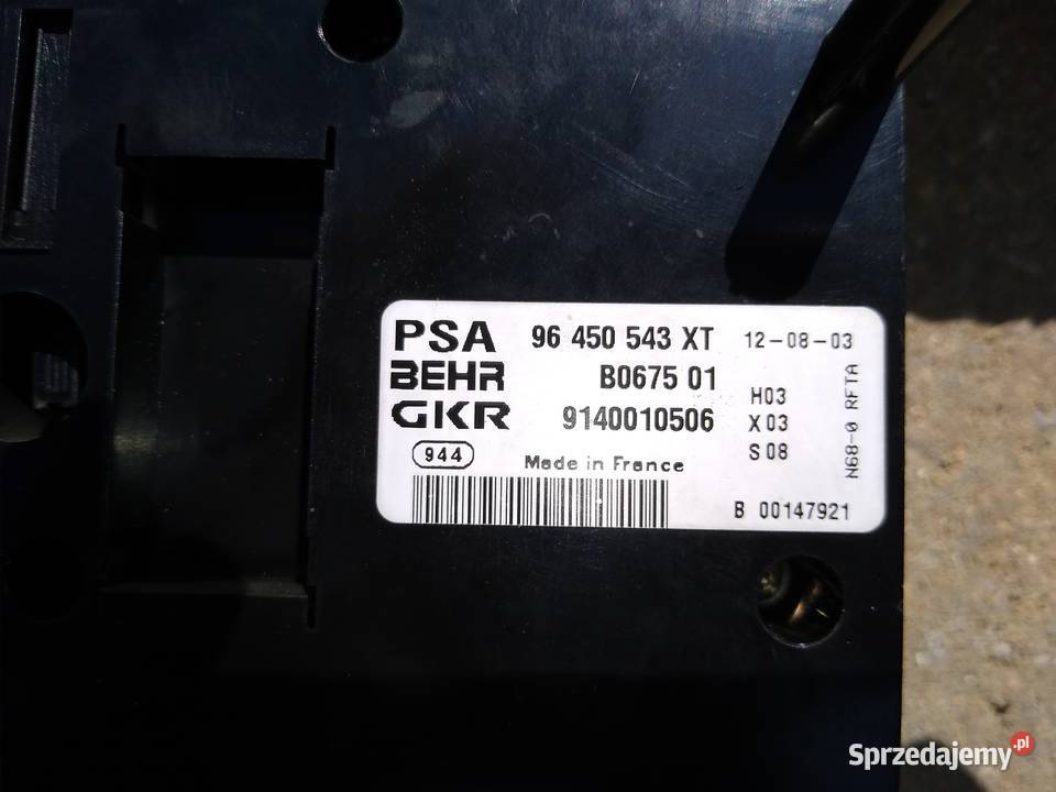 Panel sterowania nawiewu klimatyzacji peugeot Olszyny