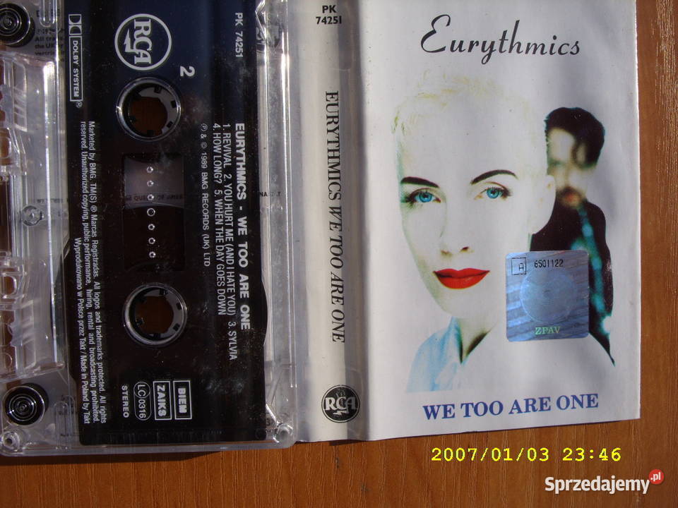 ROCK kas eurythmics3 kasety kaseta Muzyka