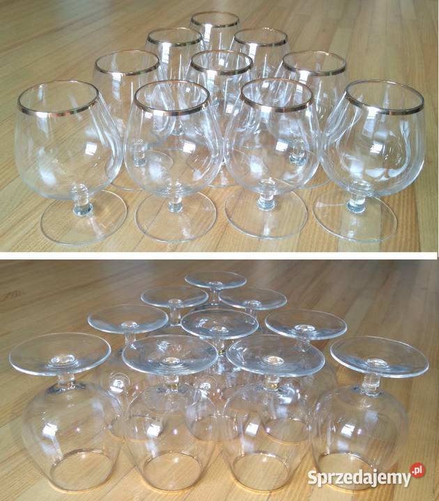 Kieliszki lampki komplet 10 sztuk na koniak mazowieckie Warszawa